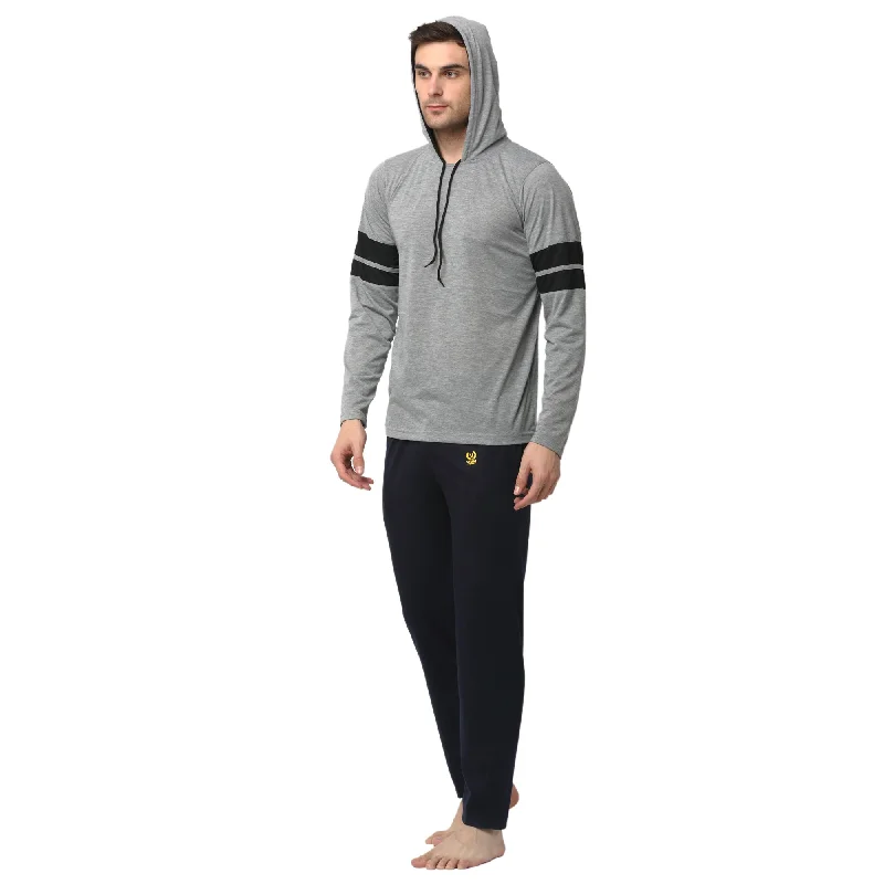 Mack Jonney Silver Dark Blue Night Suit For Men's