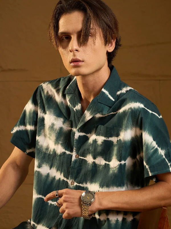 Men's Color-Blocking Shirts for a Statement LookDouble Pocket Tie & Dye Oversized Casual Shirt Men's Color-Blocking Shirts for a Statement LookDouble Pocket Tie & Dye Oversized Casual Shirt