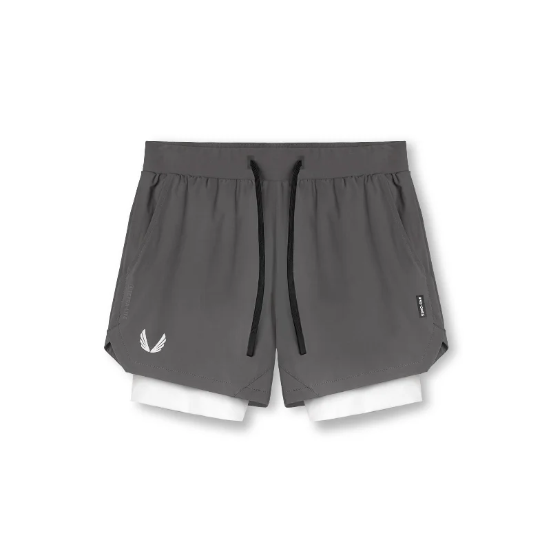 Men's Low-Waisted Pants for a Casual Vibe0865. Tetra-Lite® 5" Liner Short - Space Grey / White / White "Wings" Men's Low-Waisted Pants for a Casual Vibe0865. Tetra-Lite® 5" Liner Short - Space Grey / White / White "Wings"