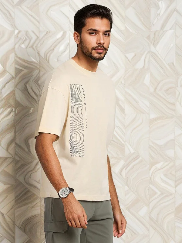 Men's Shirts with Full PlacketsMen Graphic Oversized Crew Neck T-Shirt