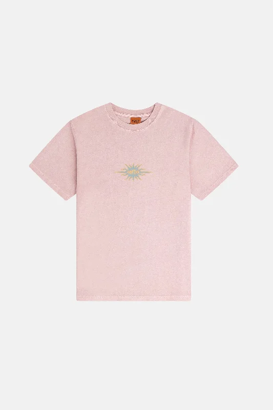Layered Men's Henley ShirtsFlame Printed Vintage Ss T Shirt Mauve