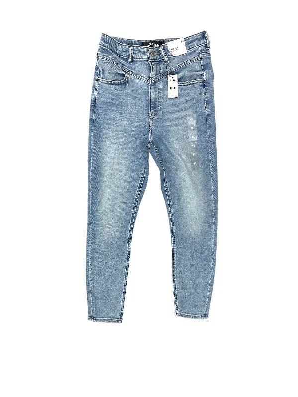 Men's Jeans in Unique PatternsJeans Skinny By Express In Blue Denim, Size: 4