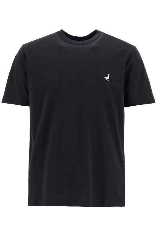 Men's Shirts with Surplice HemlinesMoschino Men's Goose Embroide T-Shirt