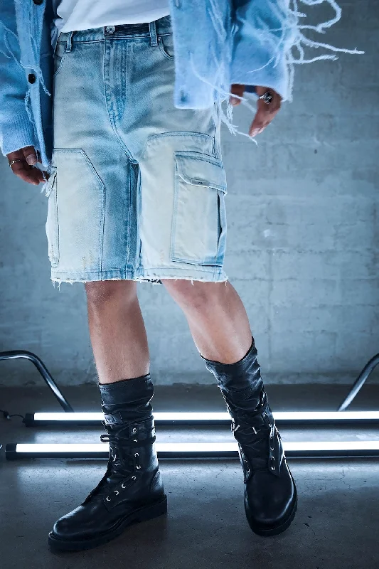 Men's Pants with Hidden ButtonsJOSEPH SHORT | BLUE CLOUDS