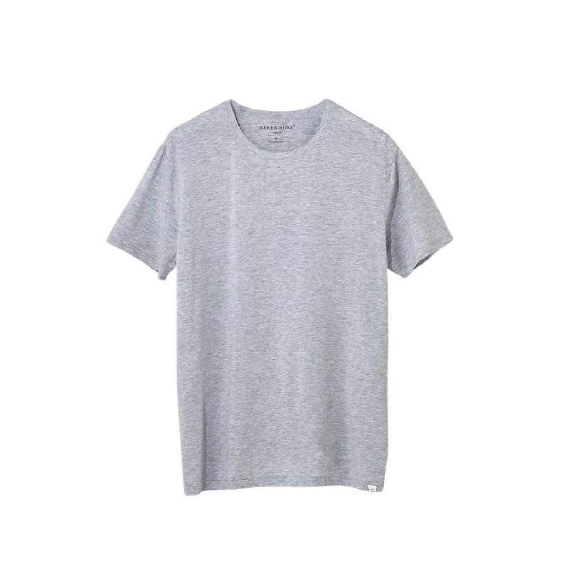 Solid-Colored Men's ShirtsMen's Micro Modal Stretch Crewneck T-Shirt In Silver