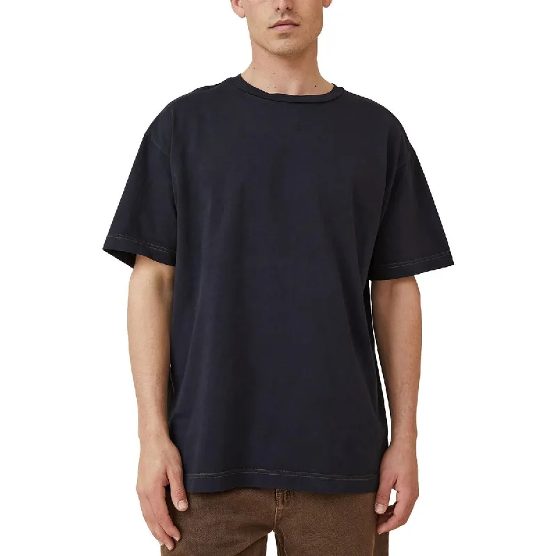 Men's Shirts with Graphic PrintsMens Solid Cotton T-Shirt