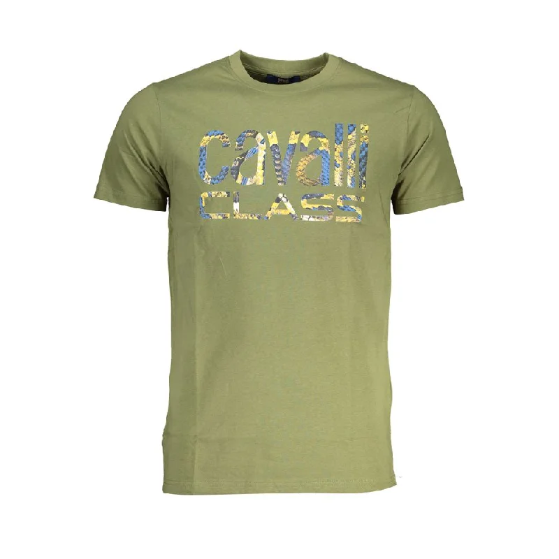 Men's Shirts with High NecksCavalli Class  Cotton Men's T-Shirt