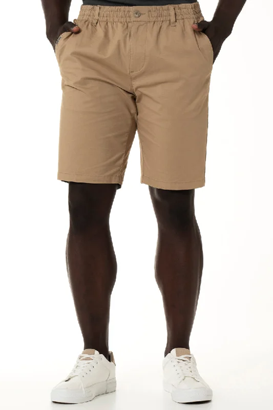 Men's Twill Pants for a Dressy LookChino Shorts _ 150435 _ Stone