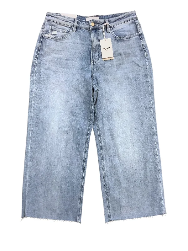 Men's Jeans with Elastic WaistbandsJeans Wide Leg By Vervet In Blue, Size: 14/32