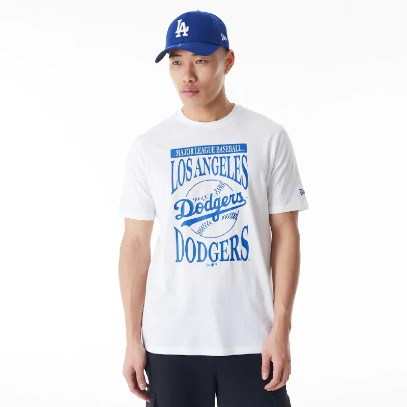 Men's Shirts with Mandarin CollarsLA Dodgers MLB Baseball Stack White T-Shirt
