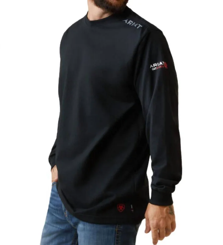 Men's Shirts with Chest PocketsRaising The Flag T-Shirt In Black