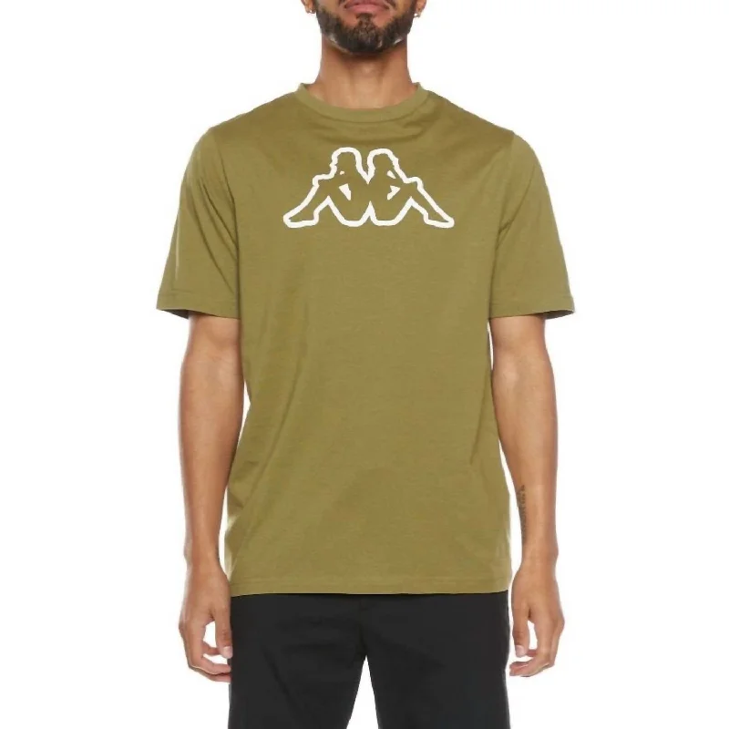 Men's Shirts with Hidden PocketsMen's Logo Fleece Cromok T-Shirt In Olive