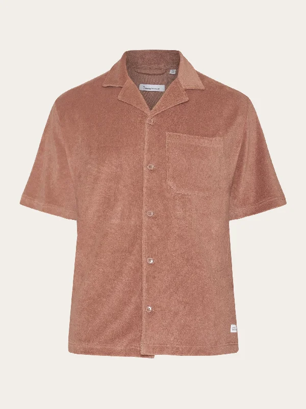 Men's Layering Shirts for Seasonal TransitionsTerry loose short sleeve shirt - Chocolate Malt Men's Layering Shirts for Seasonal TransitionsTerry loose short sleeve shirt - Chocolate Malt