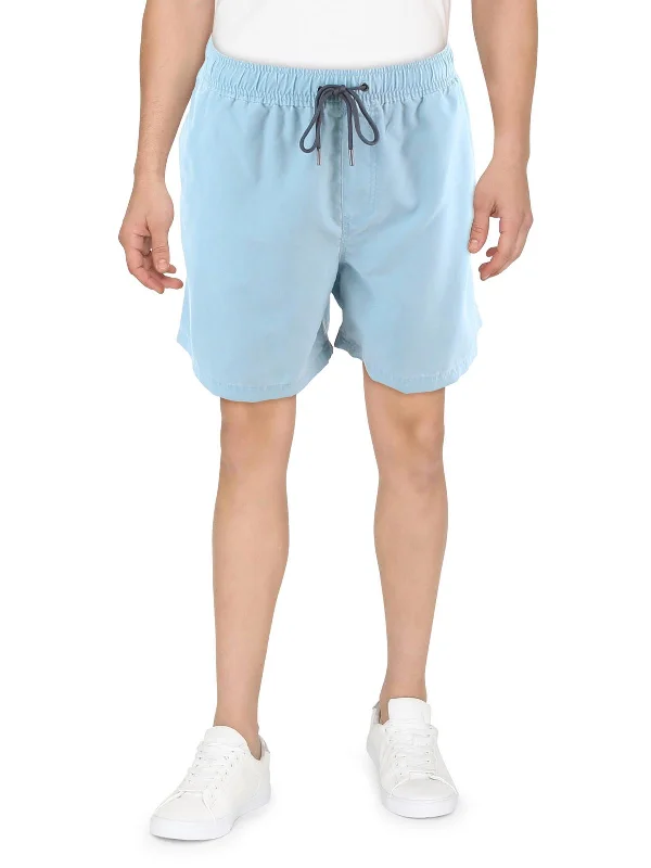 Men's Pants with Welt PocketsMens Solid Polyester Bermuda Shorts