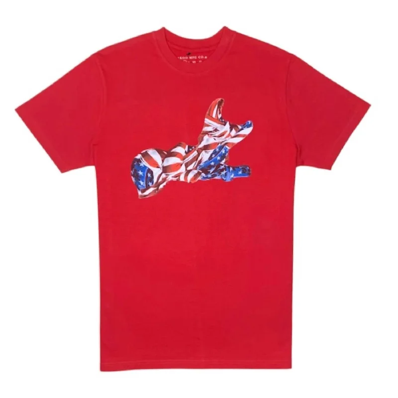 Men's Three-Quarter Sleeved TopsMen's Patriot T-Shirt In Red