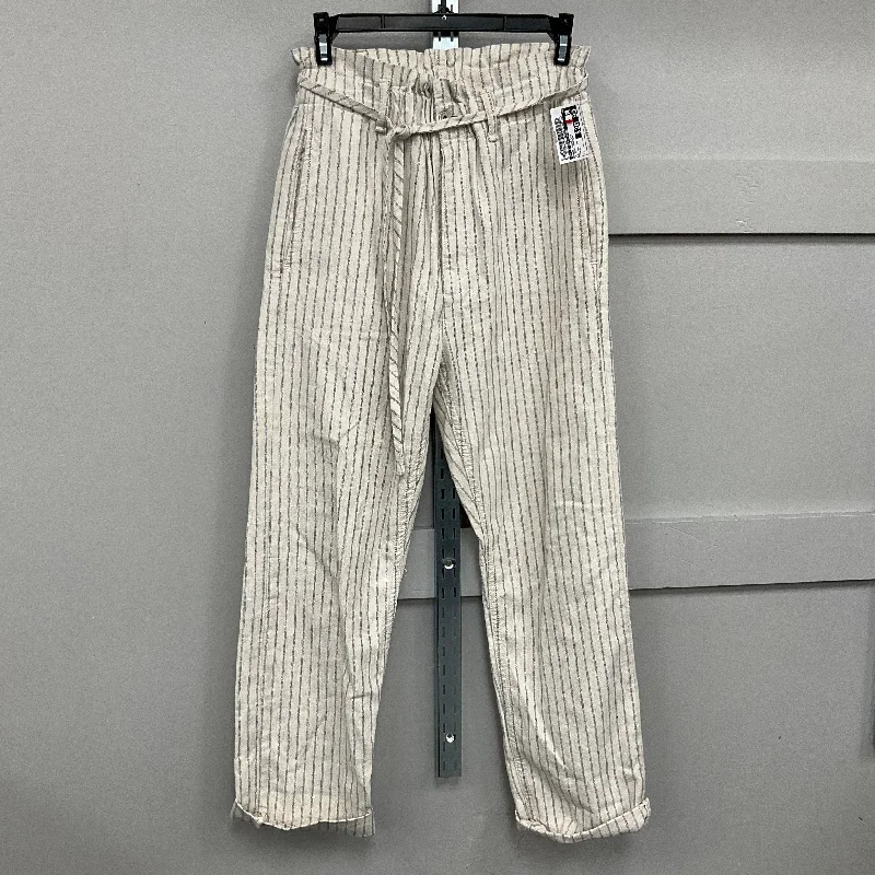 Flexible Stretch Men's JeansPants Wide Leg By Rag & Bones Jeans In Striped Pattern, Size: 0