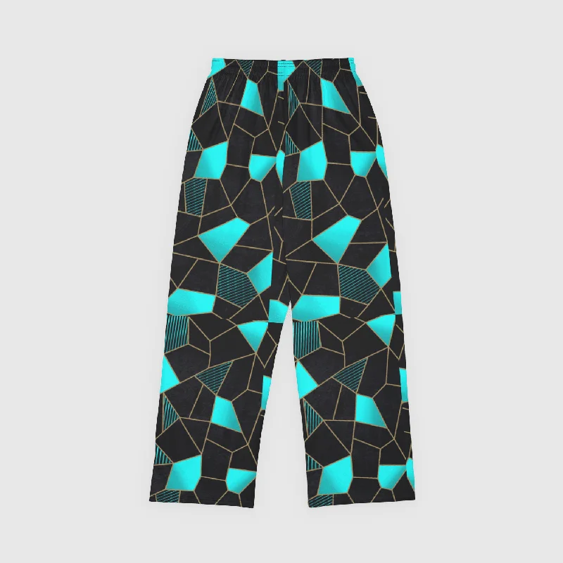Men's Pants with Contrast StitchingPalermo Blue Lounge Bottoms