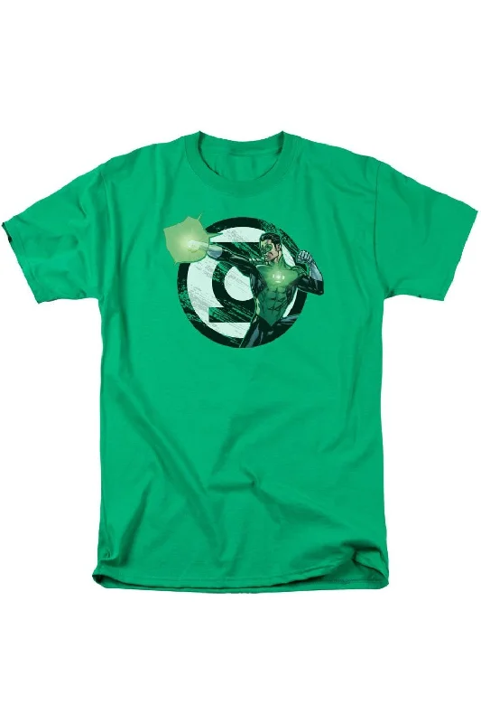 Men's Shirts with Surplice HemlinesJustice League of America Blasting Logo Short Sleeve Adult Tee / T-Shirt