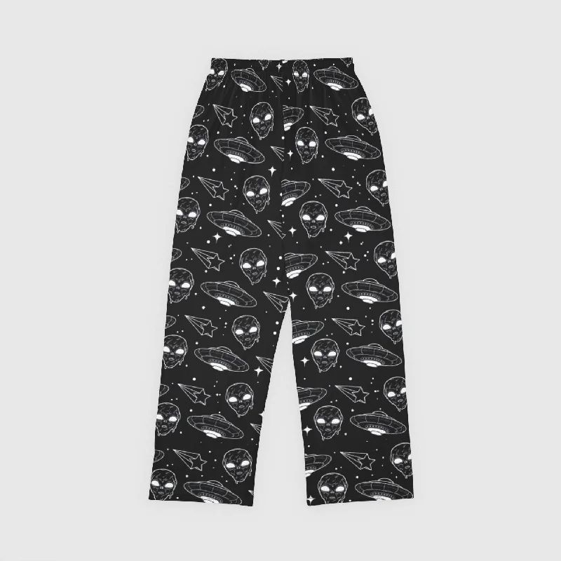 Men's Pants with Reflective Stripes for SafetyAlien Drip Black Lounge Bottoms