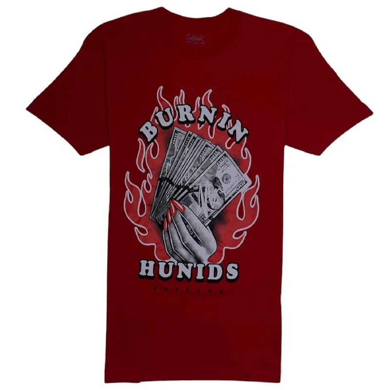Men's Sleeveless TopsMen's Burnin Hunids T-Shirt In Red