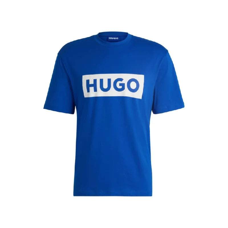 Patterned Men's Hawaiian ShirtsCotton-jersey T-shirt with blue logo