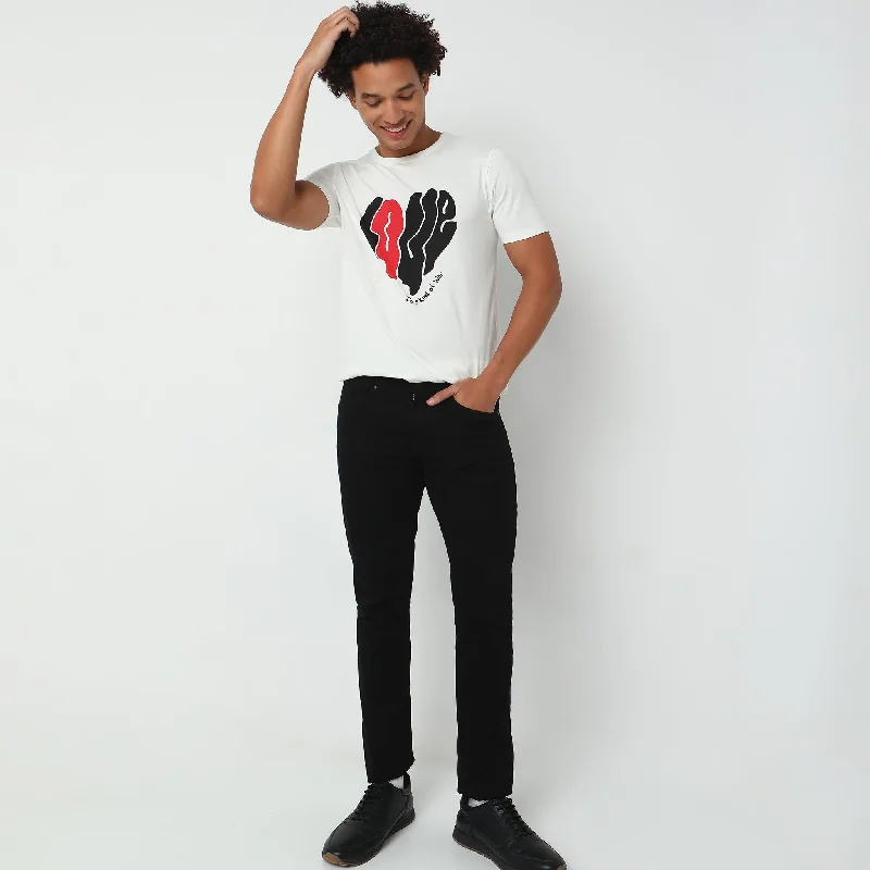 Men's Shirts with Drawstring WaistbandsRegular Fit Graphic T-Shirt