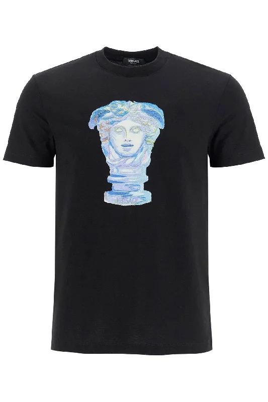 Men's Shirts with Raw-Edge HemlinesVersace Men's 'Medusa Gallery Embroide T-Shirt