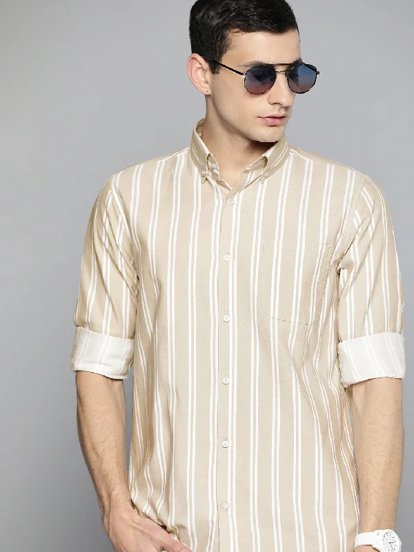 Classic Men's Dress ShirtsSmart Striped Regular Fit Casual Shirt