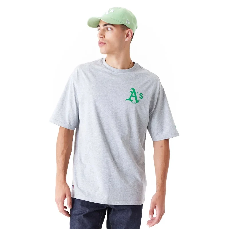 Classic Men's Button-Up ShirtsOakland Athletics MLB World Series Grey Oversized T-Shirt