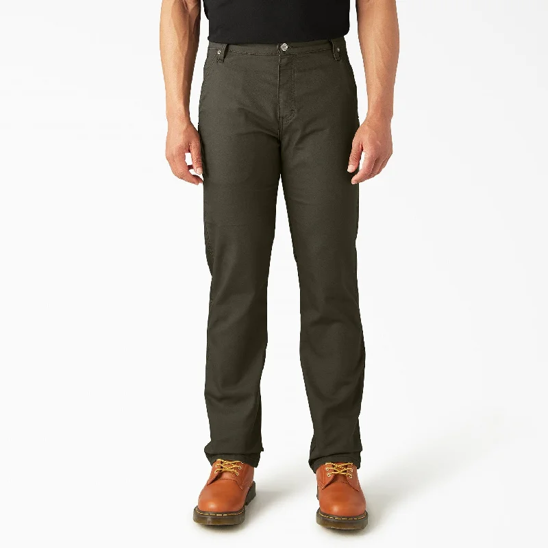 Men's Pants with Stretchable Fabric for FlexibilityDickies Men's FLEX Regular Fit Duck Carpenter Pant_Stonewashed Moss