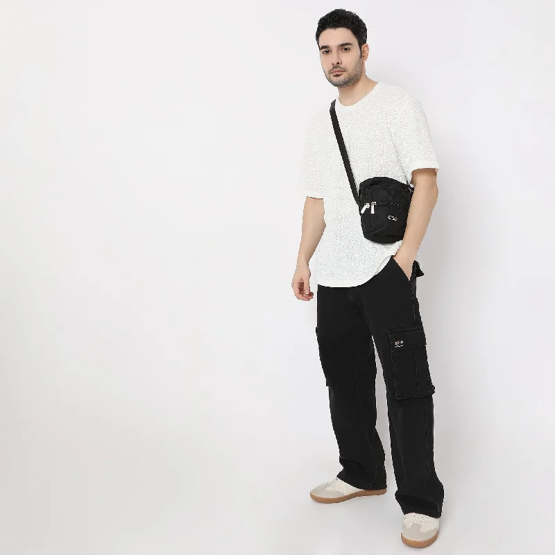 Men's Shirts for FishingOversize Structured Crew Neck Modern Street Baggy T-Shirt
