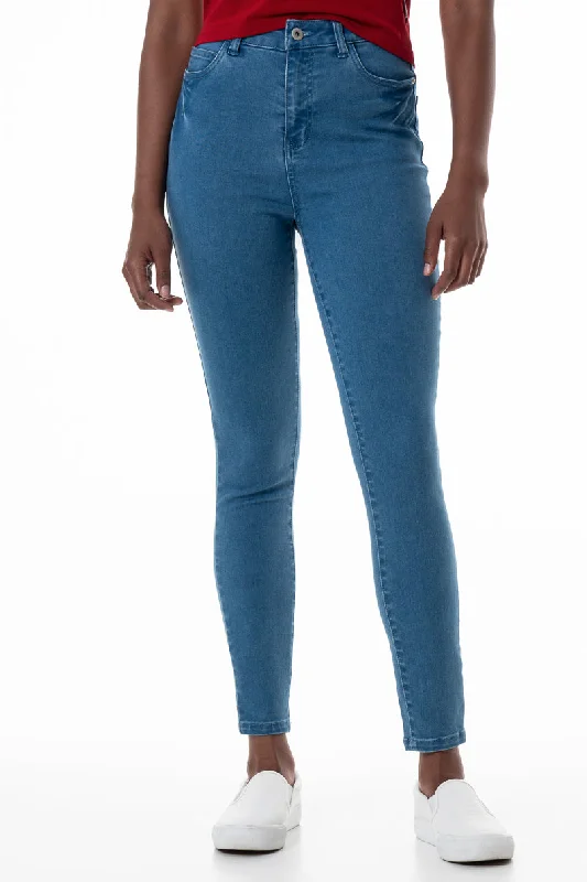Men's Pants with Slant PocketsRf09 Hi-Waisted Skinny Jeans _ 148252 _ Mid Wash