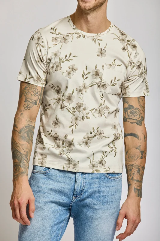 Men's Shirts with Graphic PrintsFLORAL PRINT TEE