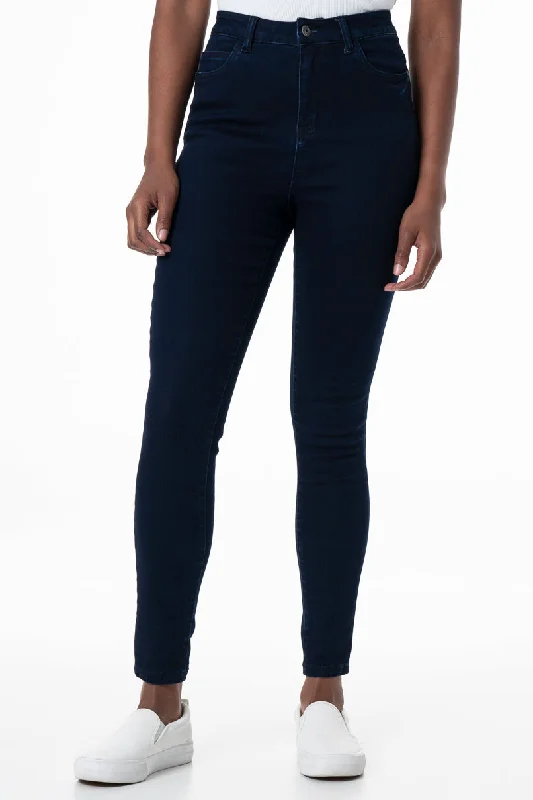 Men's Pants with Wrinkle-Resistant FabricRf09 Hi-Waisted Skinny Jeans _ 145804 _ Dark Wash