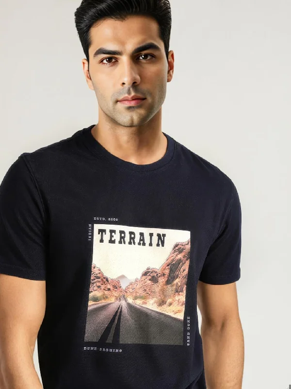 Men's Shirts with Hidden ButtonsMen Graphic Crew Neck T-Shirt