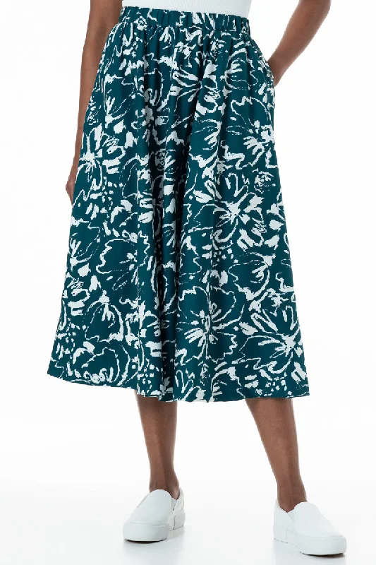Men's Formal Trousers for BusinessA-Line Midi Skirt _ 152025 _ Teal