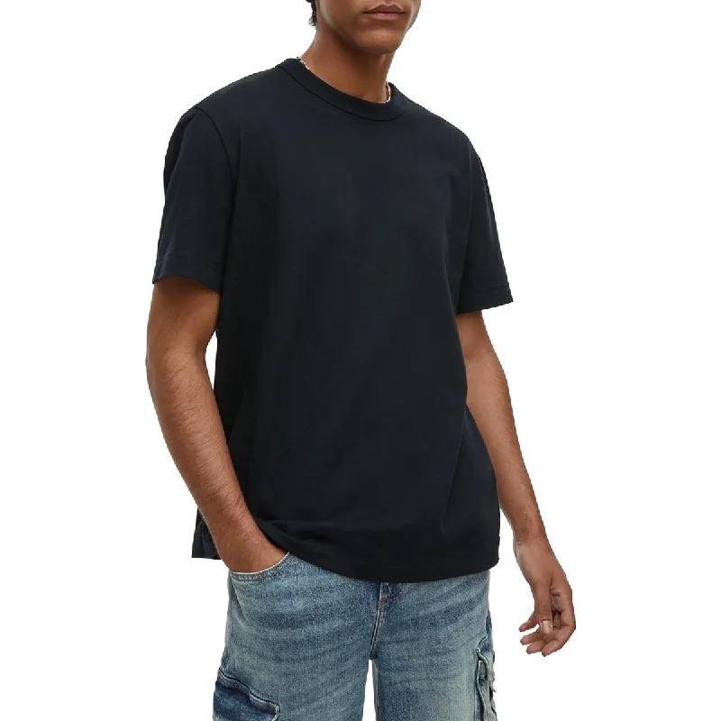 Men's Shirts with Tab CollarsMens Solid Cotton T-Shirt