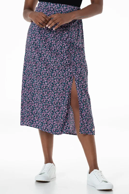 Men's Pants with Patch PocketsSide Rouched Skirt _ 143389 _ Purple