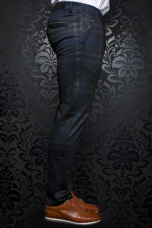 Men's Pants with Contrast Fabric PanelsAU NOIR | Ultra Stretch Pants | Beretta Leonardo Black/Indigo Men's Pants with Contrast Fabric PanelsAU NOIR | Ultra Stretch Pants | Beretta Leonardo Black/Indigo