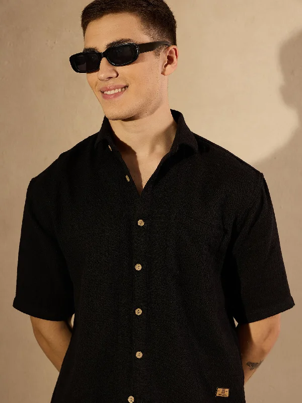 Men's Tennis Shirts for Court ComfortDrop Shoulder Half Sleeves Popcorn Oversized Shirt Men's Tennis Shirts for Court ComfortDrop Shoulder Half Sleeves Popcorn Oversized Shirt
