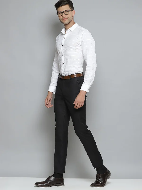Men's Rugby Shirts for a Sporty LookMen White Smart Slim Fit Horizontal Stripes Opaque Striped Party Shirt Men's Rugby Shirts for a Sporty LookMen White Smart Slim Fit Horizontal Stripes Opaque Striped Party Shirt