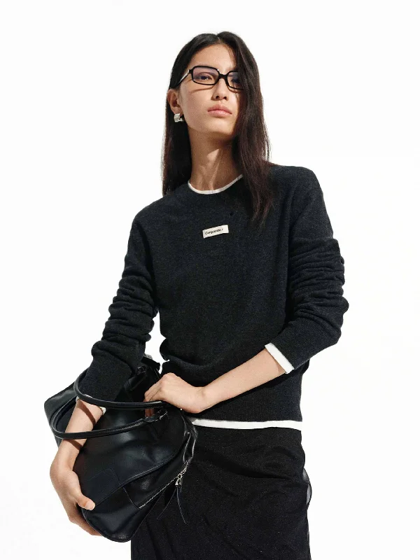 Front Letter Crewneck Top