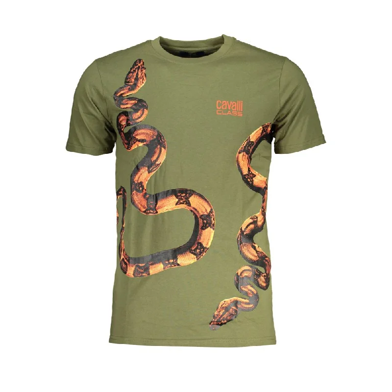 Men's Shirts with Graphic PrintsCavalli Class  Cotton Men's T-Shirt