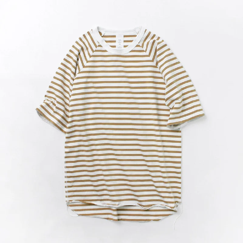 Men's Shirts for HuntingHAVE A GOOD DAY / Stripe Loose Short Sleeve T-Shirt