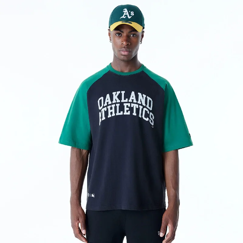 Men's Shirts with Tab CollarsOakland Athletics MLB Arch Black T-Shirt