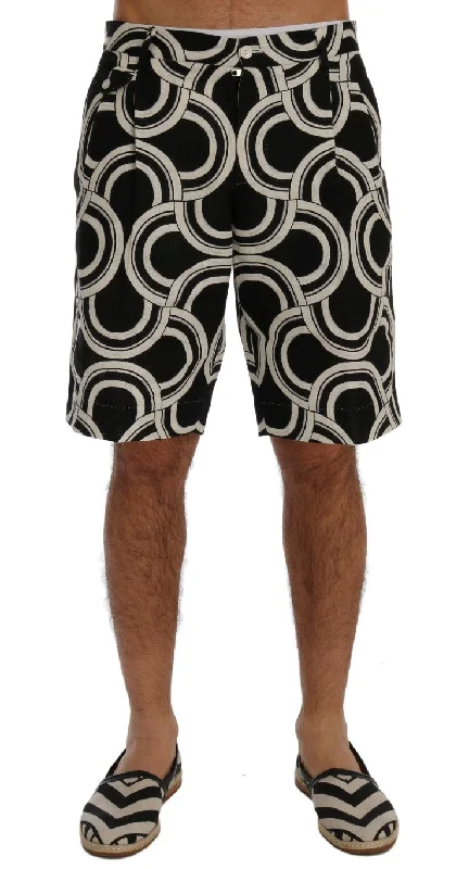 Men's Pants with UV ProtectionDolce & Gabbana Chic  &  Patterned Linen Men's Shorts