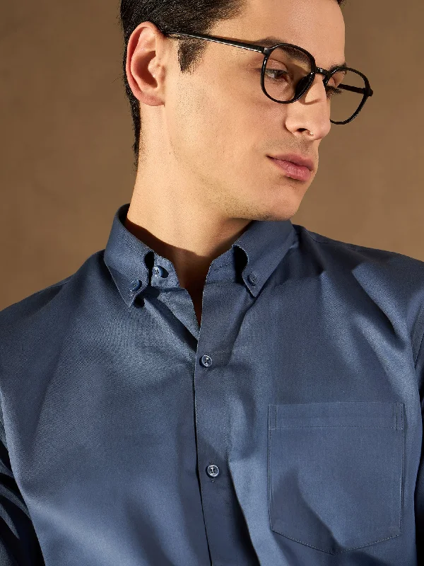 Men's Limited Edition Shirts for ExclusivityDENNISON Men Blue Comfort Formal Shirt
