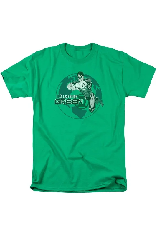 Men's Shirts with Appliquéd SleevesGl Easy Being Green Short Sleeve Adult Tee / T-Shirt Men's Shirts with Appliquéd SleevesGl Easy Being Green Short Sleeve Adult Tee / T-Shirt