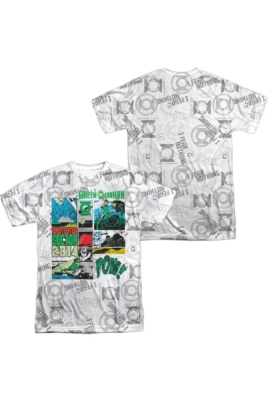 Men's Shirts with Button-Down PocketsGreen Lantern Sector Protecto (Front/Back Print) Short Sleeve Adult 100% Poly Crew Tee / T-Shirt