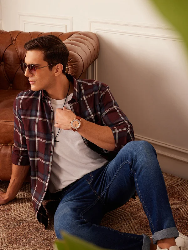 Men's Button-Down Collar Shirts for Staying PolishedDENNISON Smart Tartan Checks Checked Button-Down Collar Casual Shirt Men's Button-Down Collar Shirts for Staying PolishedDENNISON Smart Tartan Checks Checked Button-Down Collar Casual Shirt